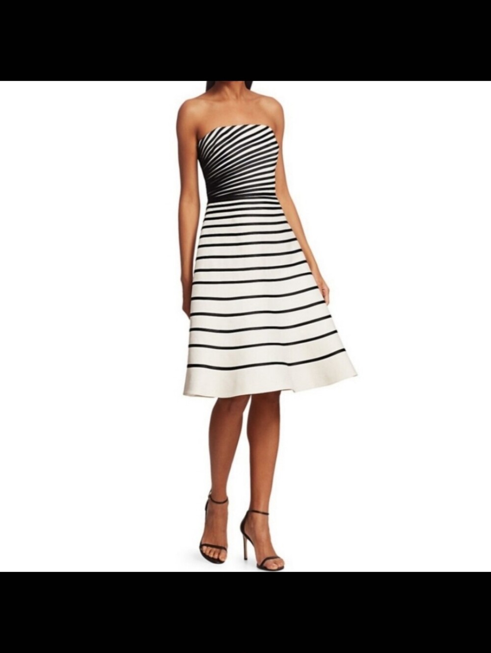 Halston Illusion Colorblock Striped Faille Women’s Cocktail A-Line Mini Dress 12